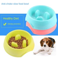 pet supplies dog bowl anti slip and anti choking triangle bowl healthy dog bowl anti choking slow food bowl for puppies
