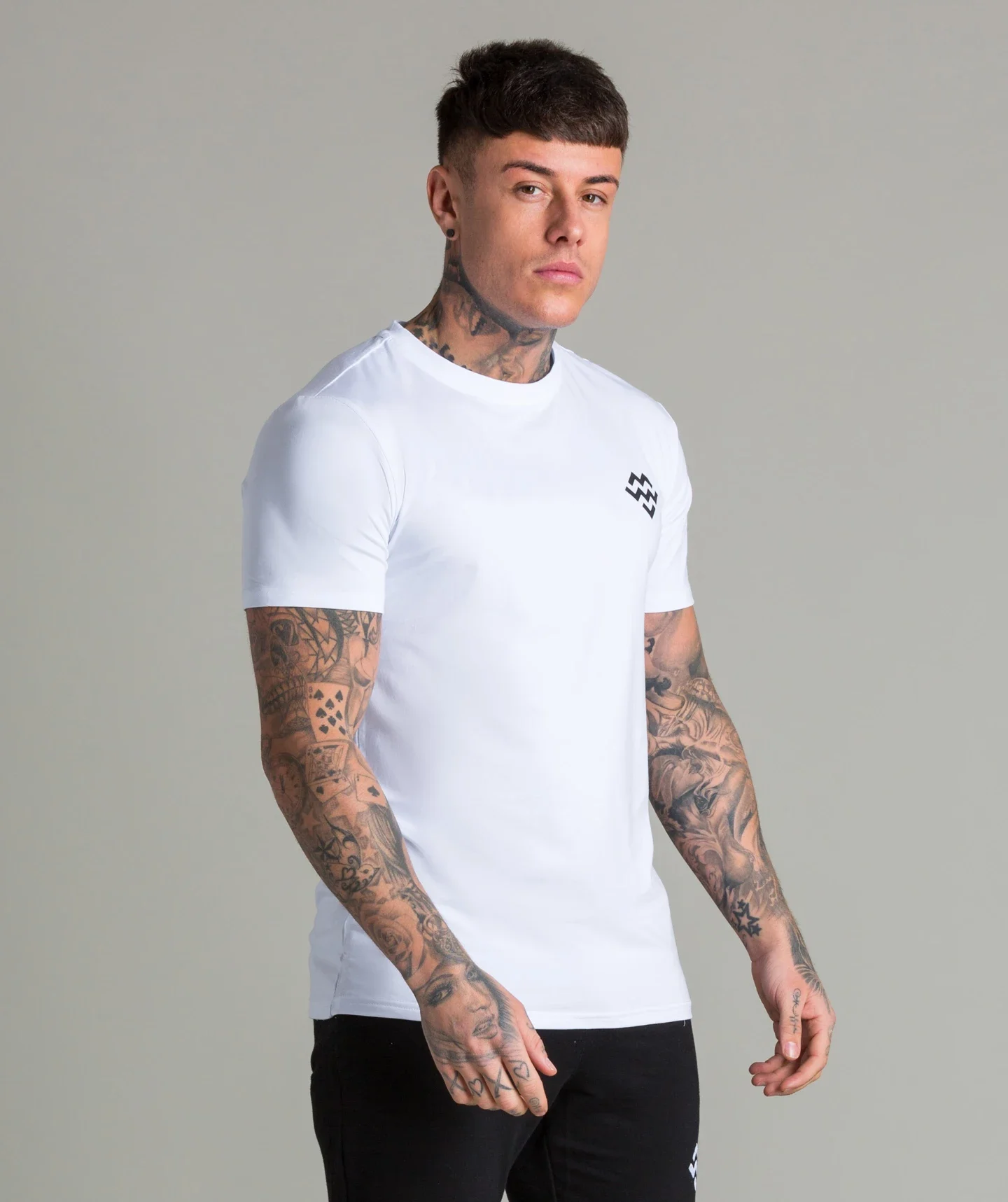 Темный логотип Роза вышивка полосатая Мужская футболка короткий рукав 2019 Лето