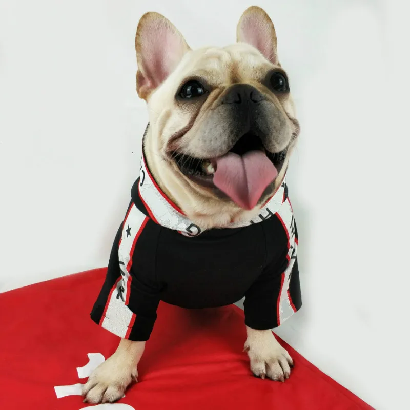 Толстовка с капюшоном для домашних животных в стиле французского бульдога