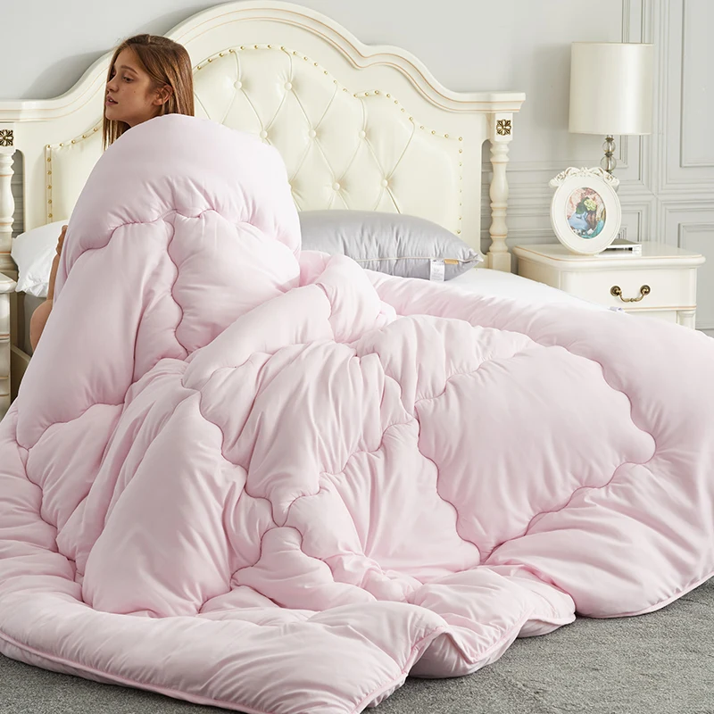 Всесезонное пуховое одеяло плюшевое/моющееся высококачественное из микрофибры