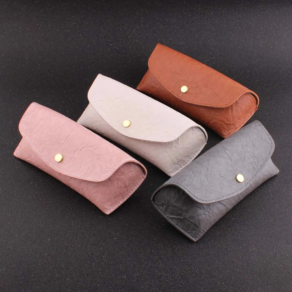 Чехол для очков из замши и искусственной кожи мужчин женщин 1 шт. Складной футляр