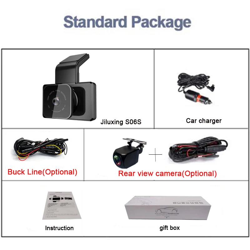 

Jiluxing 3" 1080P WIFI Car DVR Cameras GPS coordinates Speed mini Dash Cam two cameras HD Night Vision 24H Parking Monitor
