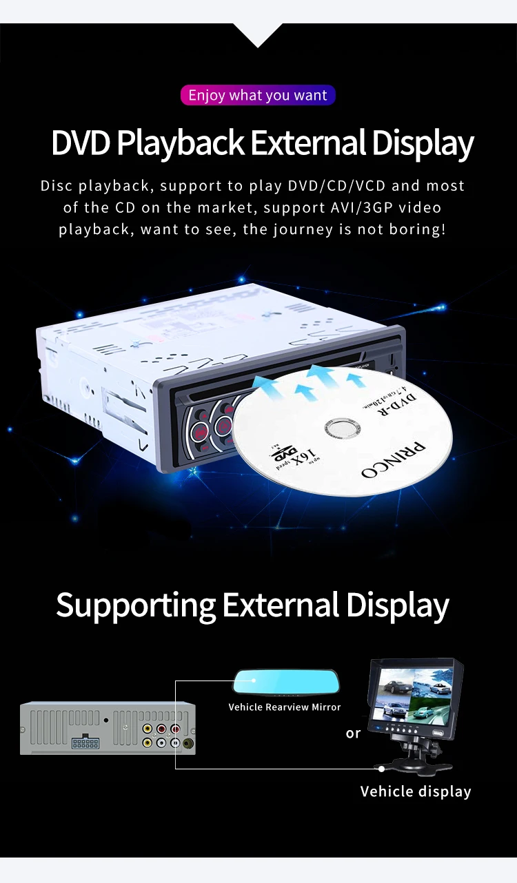 ALLOYSEED 8169A 1 Din Bluetooth автомобильный стерео MP3-плеер 1din Авторадио CD VCD DVD AUX USB FM радио Авто Аудио Автомобильный плеер головное устройство