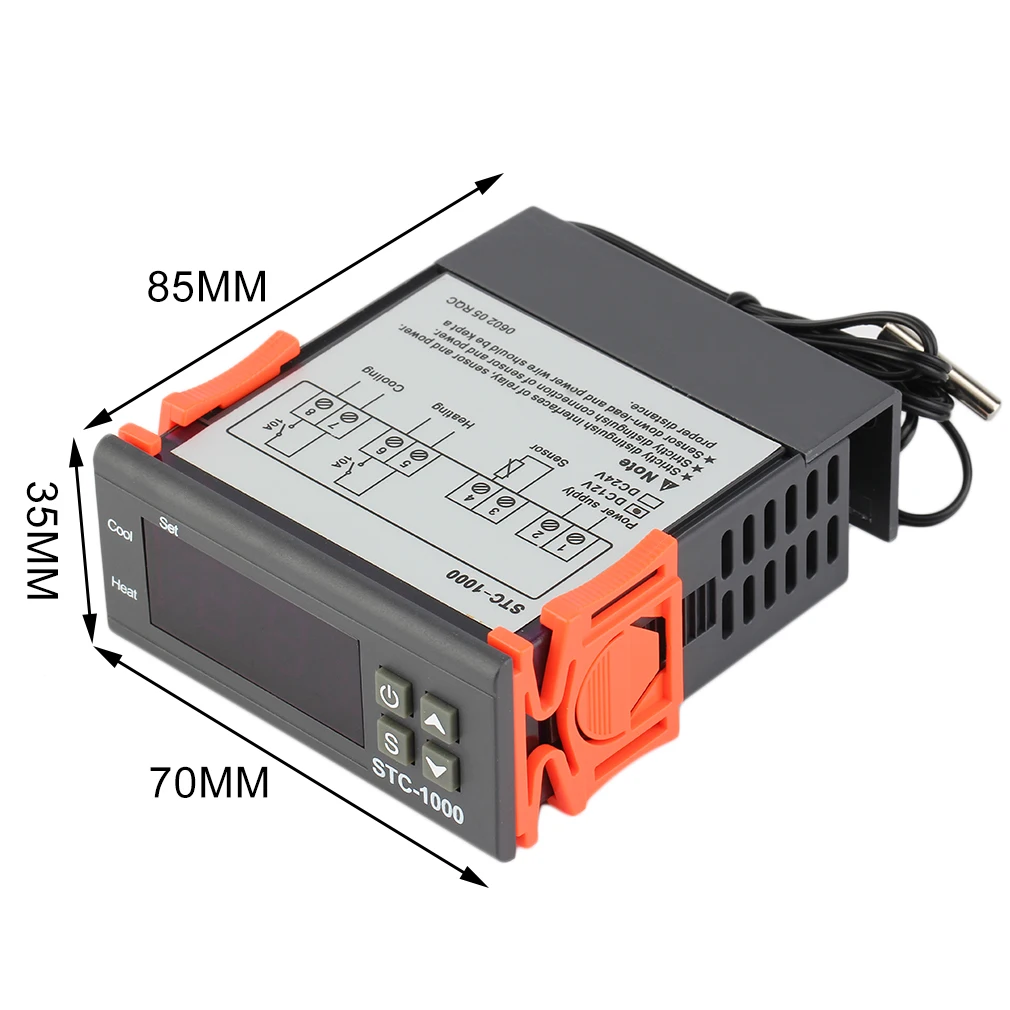 Цифровой регулятор температуры с двумя релейными выходами ACEHE постоянный ток