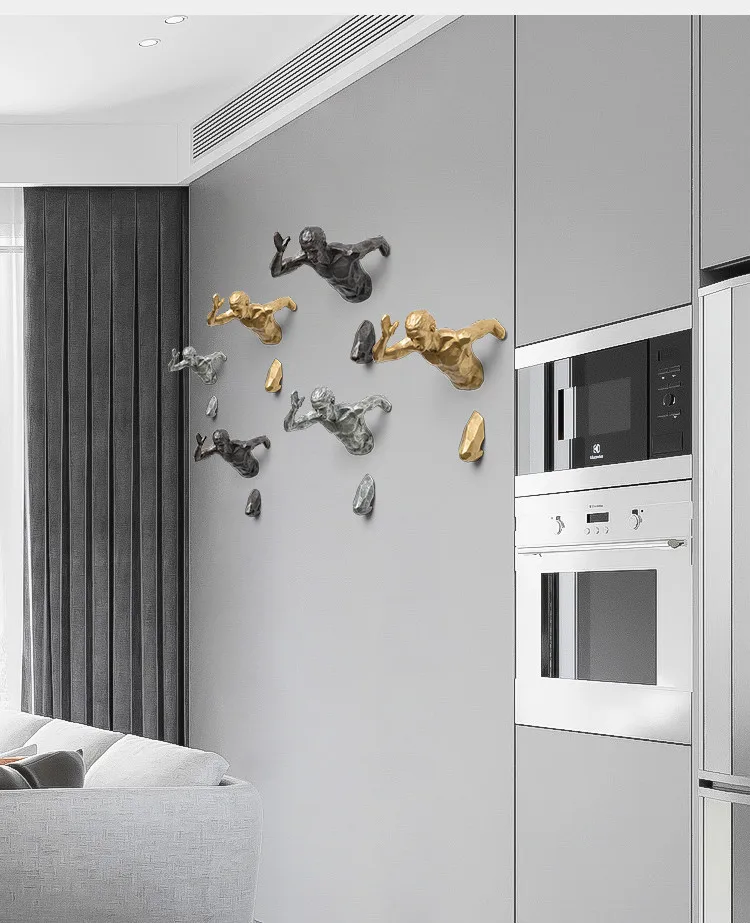 3D скульптура в промышленном стиле для бега смоляный фон гостиной украшение дома