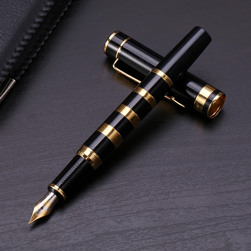 Металлическая портативная отделка офиса черный золотой 0 5 мм 1 мм|gift fountain pen|fountain