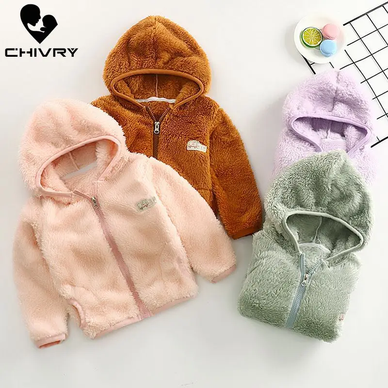 Шерстяное пальто на молнии с капюшоном для мальчиков и девочек верхняя одежда