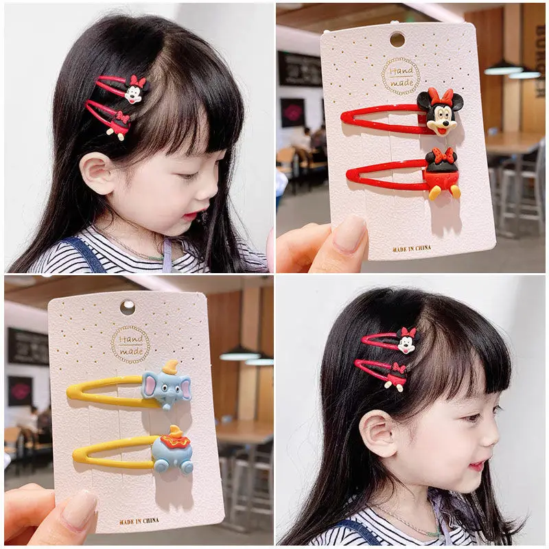 

Mickey Minnie Dumbo Donald Duck Daisy Children's Hairpin Cute Princess Cartoon Hair Accessories