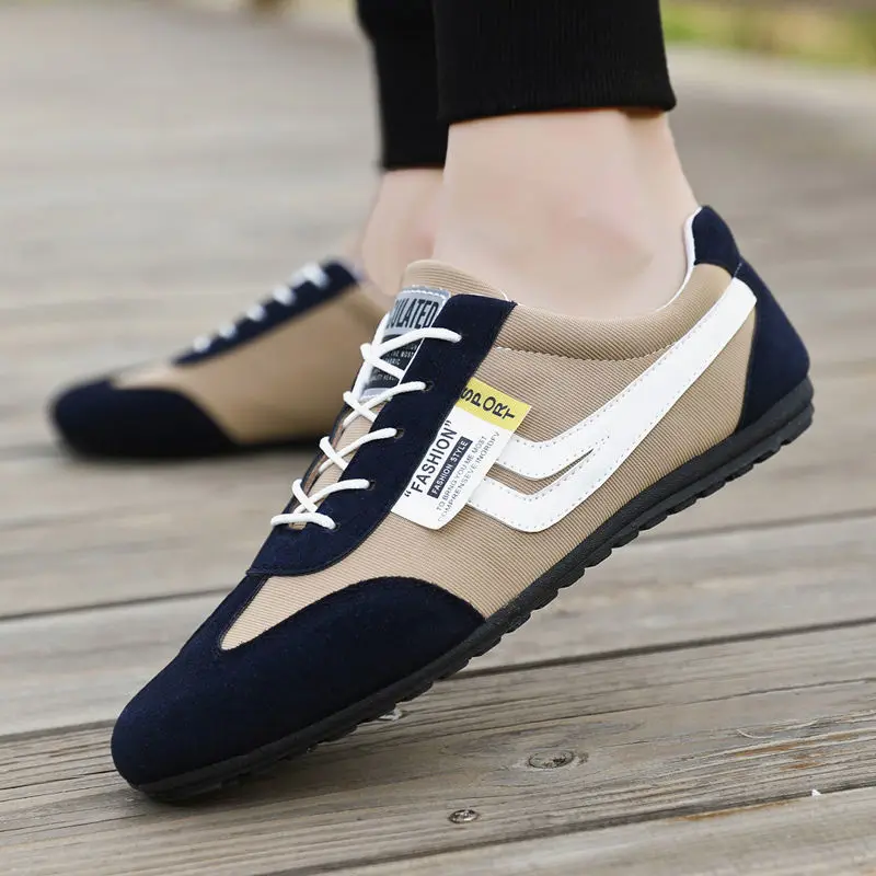 Comfortable Shoes Men's Korean-Style Trendy Casual Shoes Breathable Canvas Shoes Men's Student Running Shoes Portable Sneakers