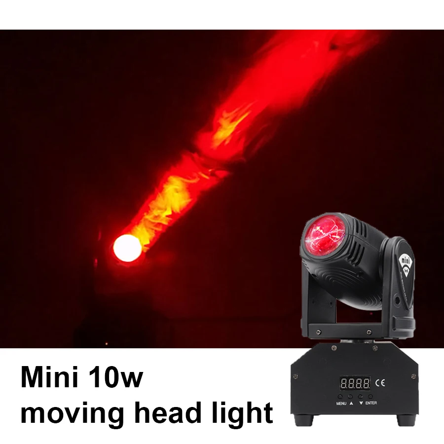 Mini LED 10W Beam Moving Head Light DMX512 Stage Light Projector For Professional Stage DJ Disco Home Entertainment