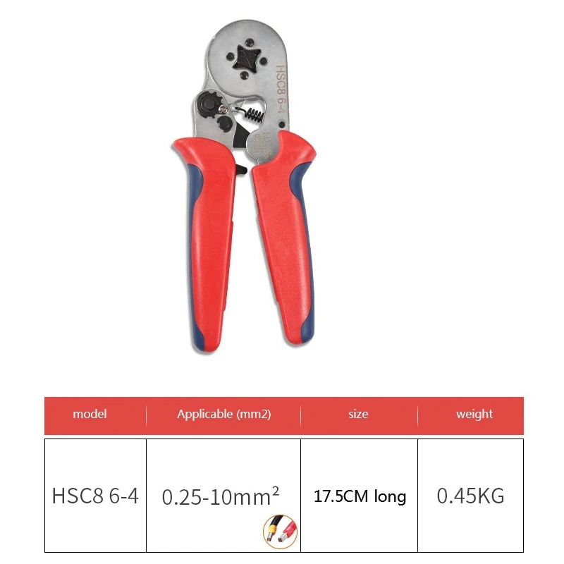 

Ferrule Crimping Tool Kit Multifunctional Insulated Crimping Pliers Set Self-Adjusting Ratchet Wire Crimping Tool