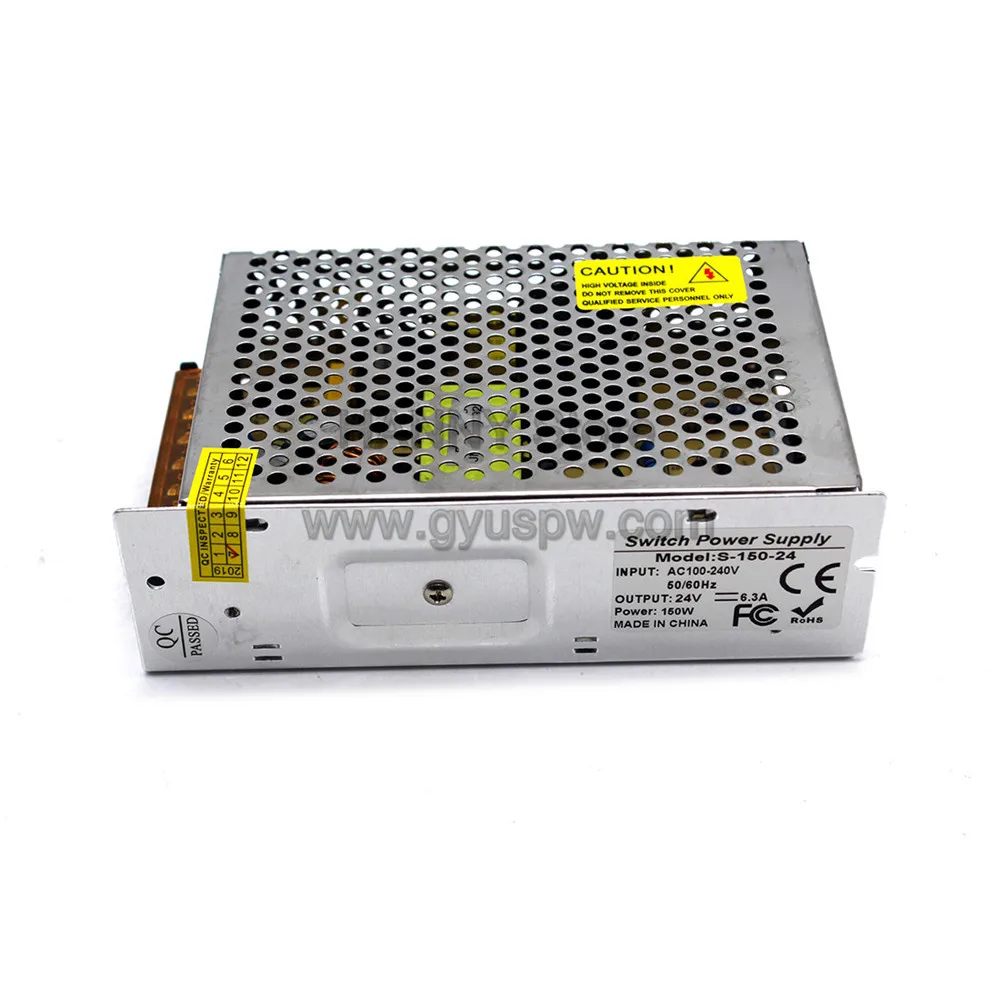 Фото 24 В DC источник питания DC24V 6.3A 150 Вт светодиодный трансформатор 220 110 AC для камеры 24 В DC источник питания DC24V 6.3A 150 Вт светодиодный трансформатор 220 110 AC для камеры