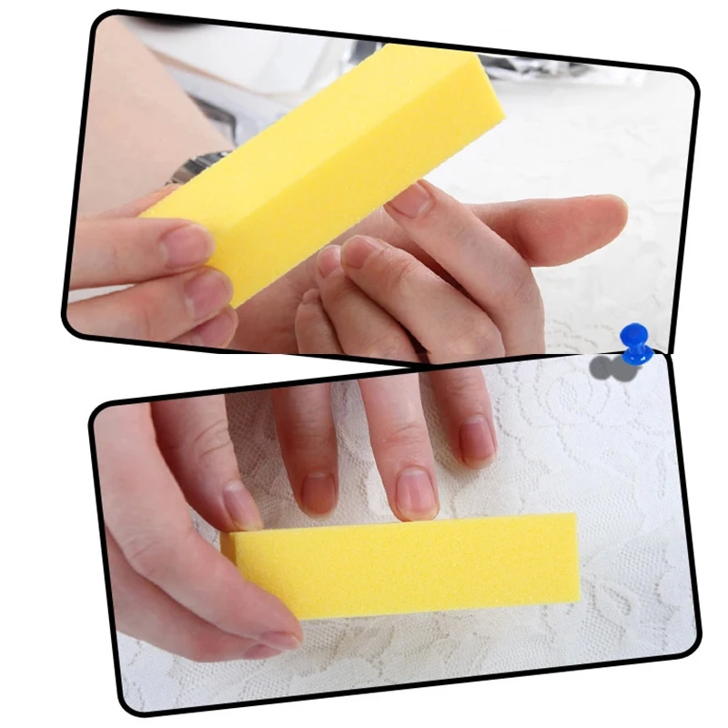 High Foaming Square Sponge Nail File 7 Colors Soft Sanding Block Manicure Tool Modification Polishing Strip Not hurt the Nails | Красота и