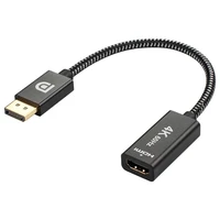 displayport to hdmi 4k dp display port to hdmi adapter male to female compatible for lenovo dell hp and others2 pack
