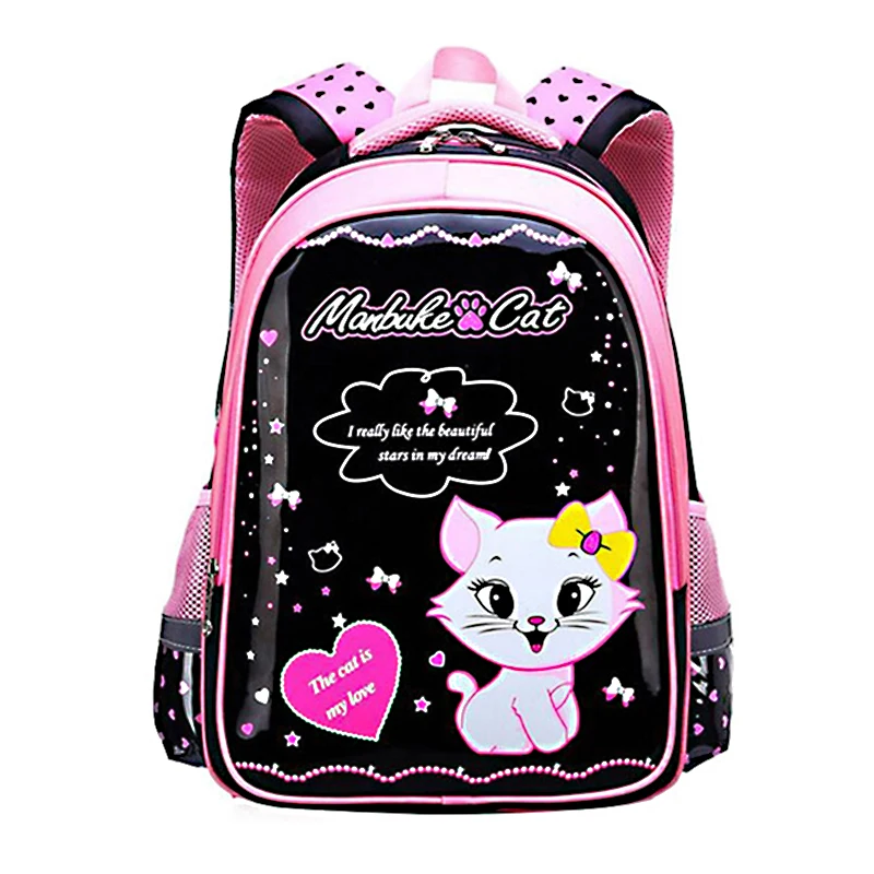 Портфель для девочек детские школьные ранцы с рисунком кошки портфель начальной