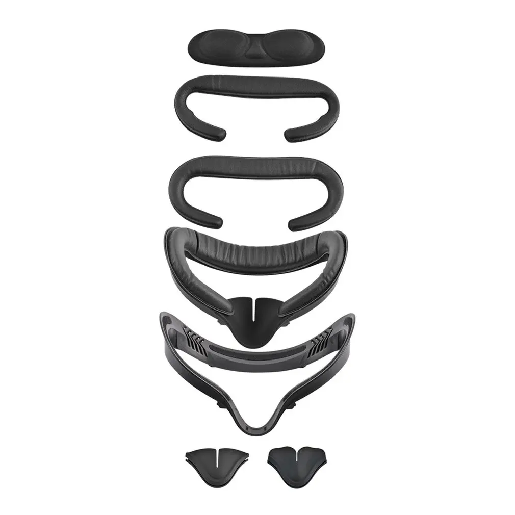 

6 шт./компл. из искусственной кожи маска для глаз крышка светильник Блокировка маска для глаз Pad для Oculus Quest 2 Очки виртуальной реальности защи...