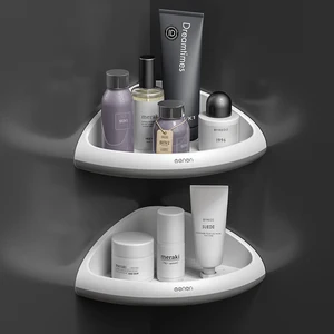 corner shelf bathroom storage bath rack shower organizer wall mounted adhesive shelf kitchen gadgets corner caddy suction cup free global shipping