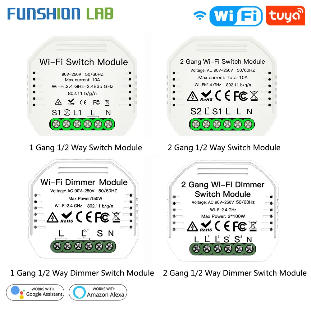 DIY Мини WiFi умный светильник Модуль диммера умная жизнь Tuya дистанционное