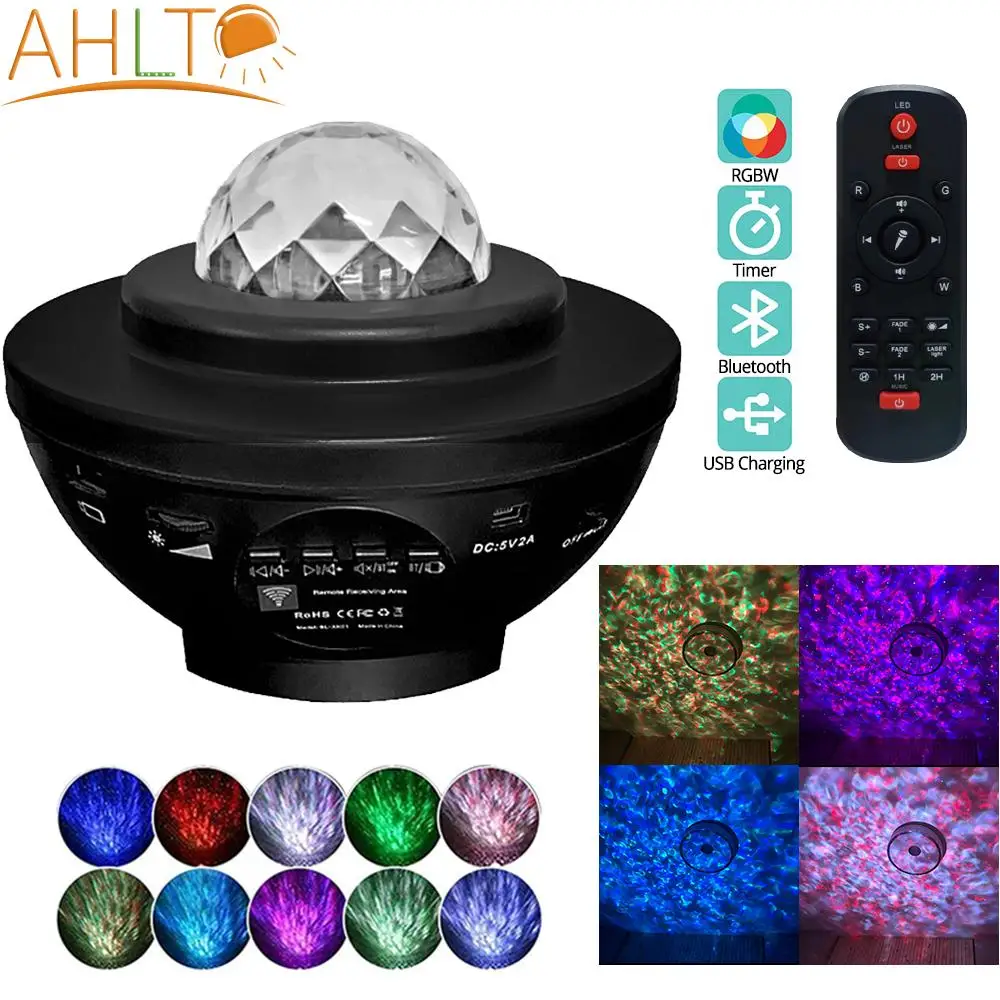 

Blueteeth USB Colorful Starry Sky Galaxy Projector Nightlight RGB Music Player Star Night Light Romantic Projection Lamp Gifts