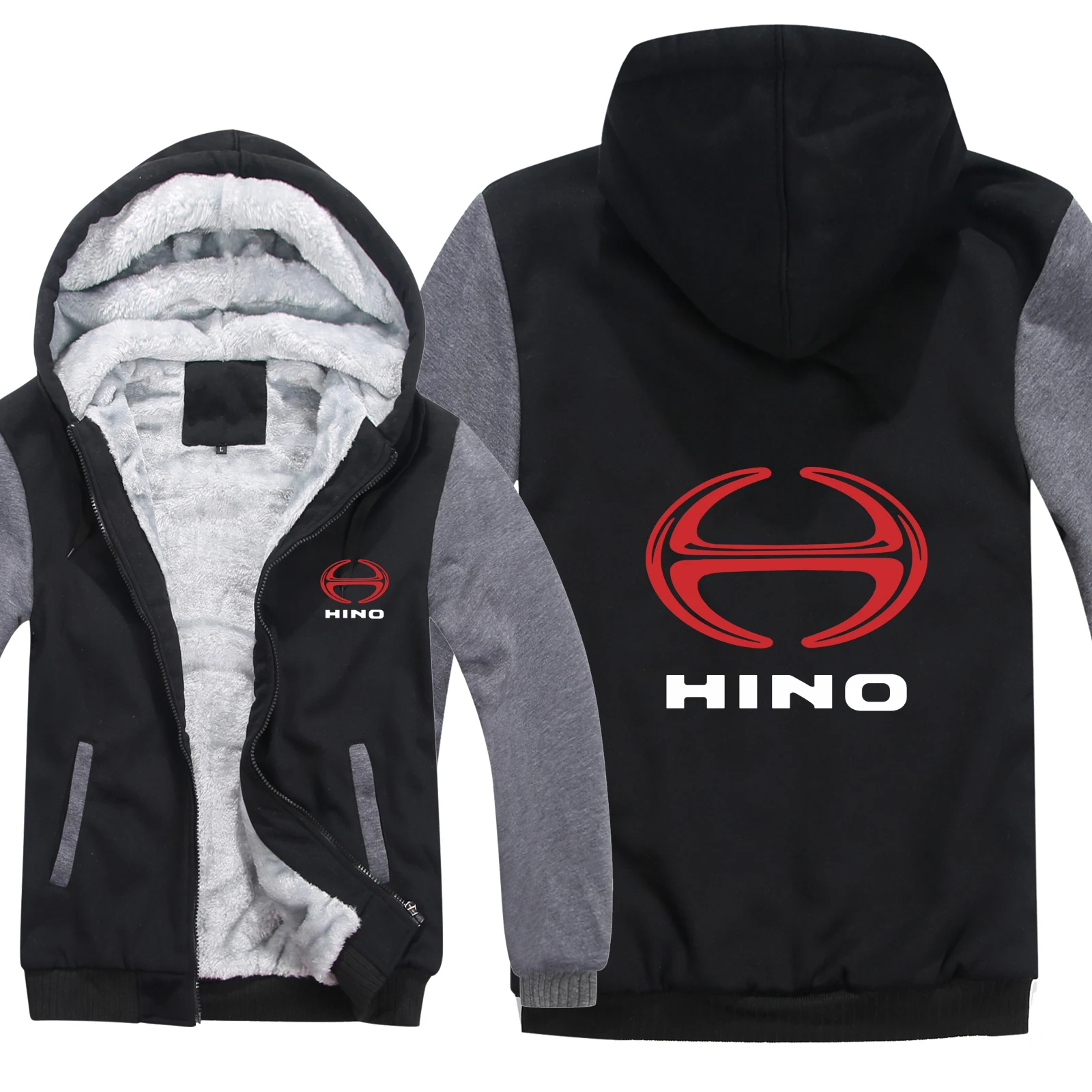 

For Hino Diesel Trucks Hoodies Men Fashion Wool Liner Jacket Trucks Sweatshirts Men Coat Pullover