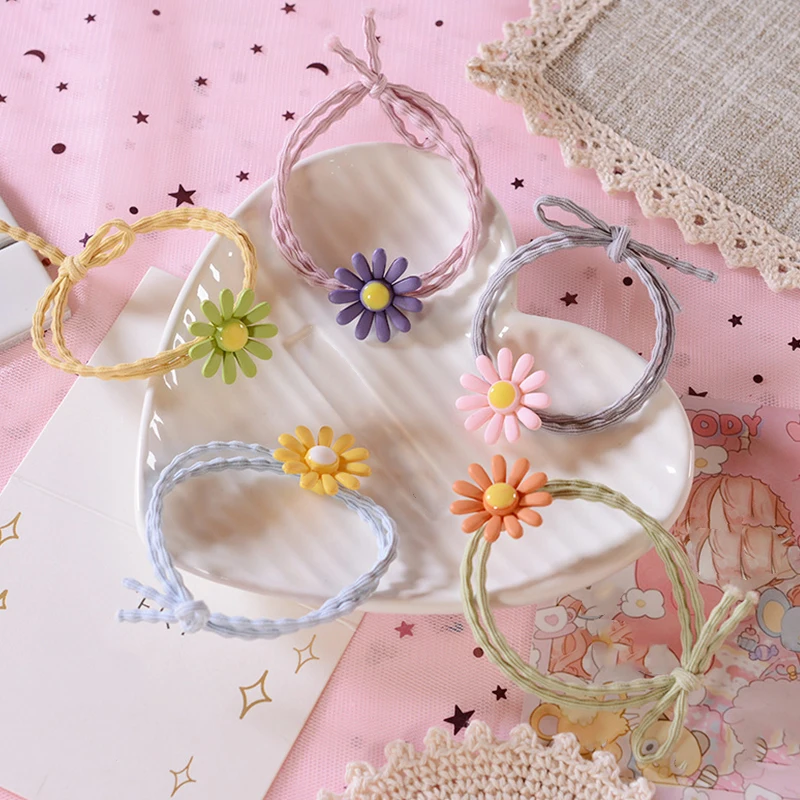 Милые эластичные резинки для волос с цветами 1 шт. резинка девочек повязка на