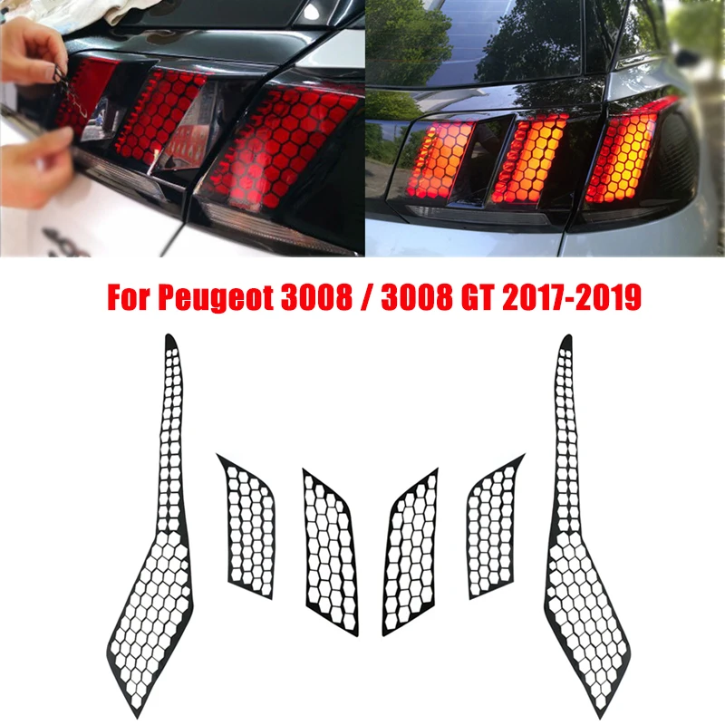 Для Peugeot 3008 GT задний светильник лампа крышка для пчелиных сот Стикеры s 3008GT хвост