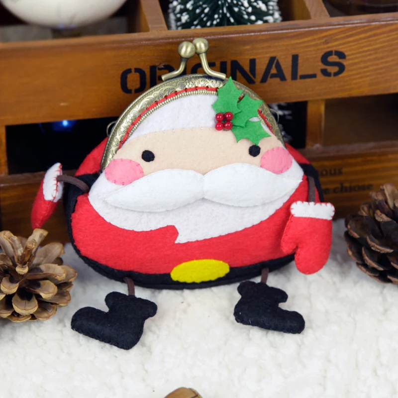 Набор для рукоделия искусственный мультяшный Рождественский фетровый кошелек