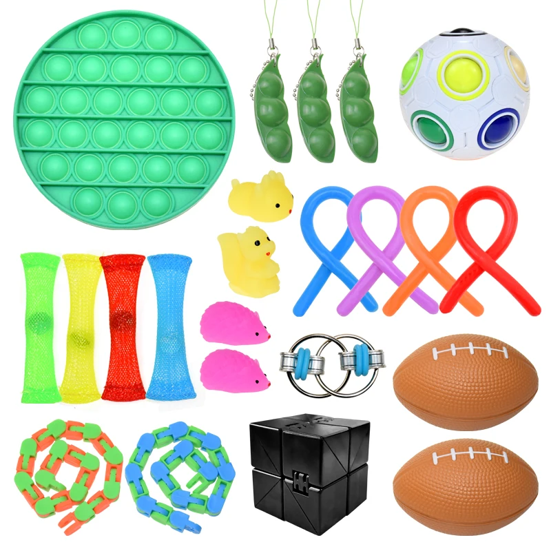 

Fidget Toys Pack Sensory Toy Set Children Antistress Relief Autism Anxiety Anti Stress Reliever Bubble Fidget for Kids Adults