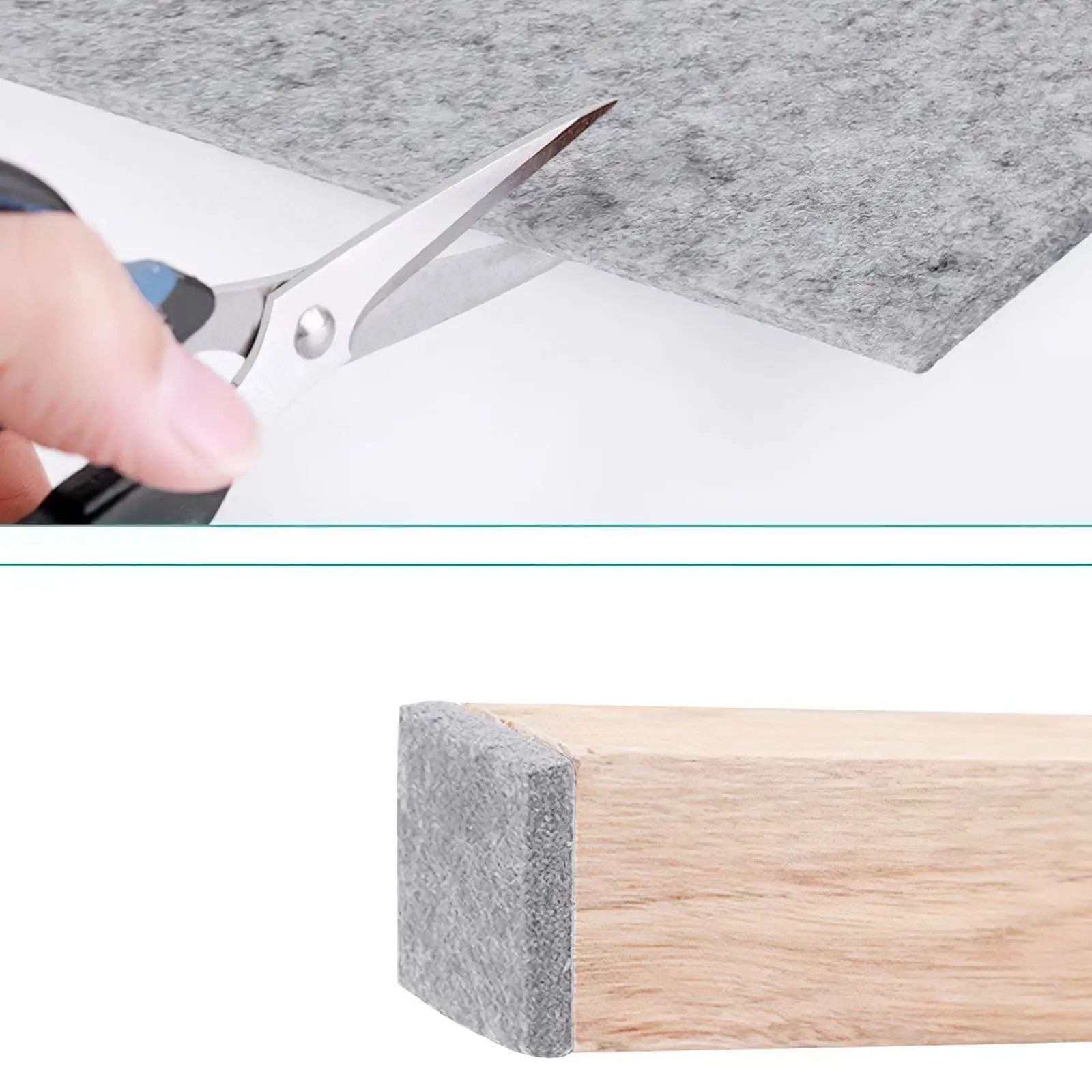 Плотный самоклеящийся фетровый планер клейкие полоски рулонов серая прочная