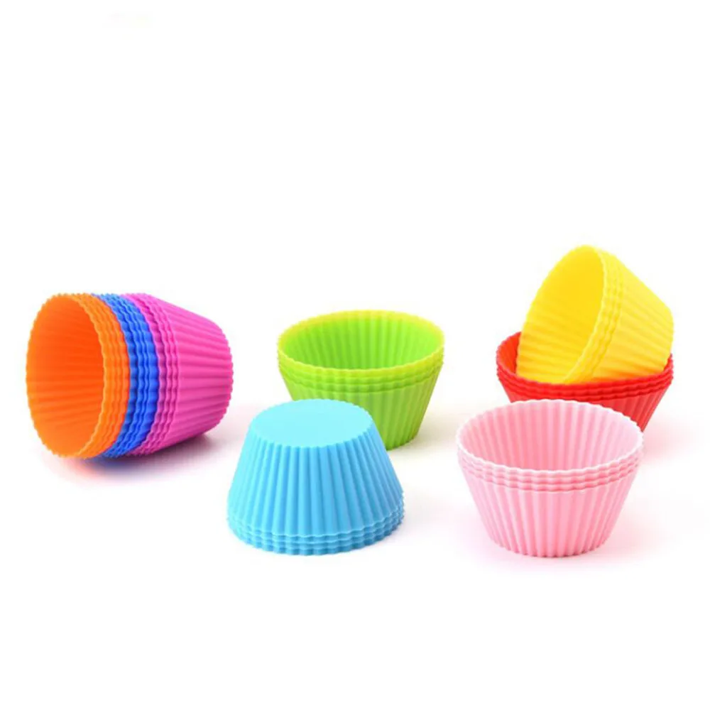 

New Silicone Mold Heart Cupcake 6pcs Cake Mold Muffin Baking Nonstick and Heat Resistant Reusable Silicone Cake Molds Muffin DIY