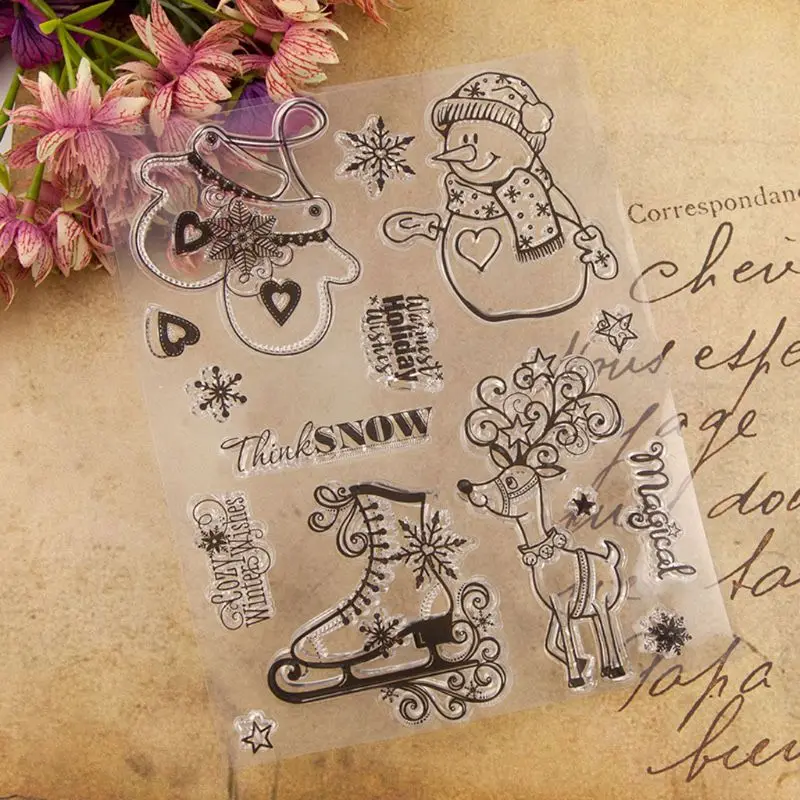 Christmas Gloves Silicone Clear Seal Stamp DIY Scrapbooking Embossing Photo Album Decorative Paper Arts Craft New For 2020 | Дом и сад