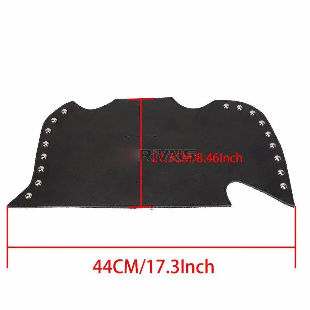 

HiMISS Motorcycle Leather Heat Saddle Shield Deflectors Raised Studs