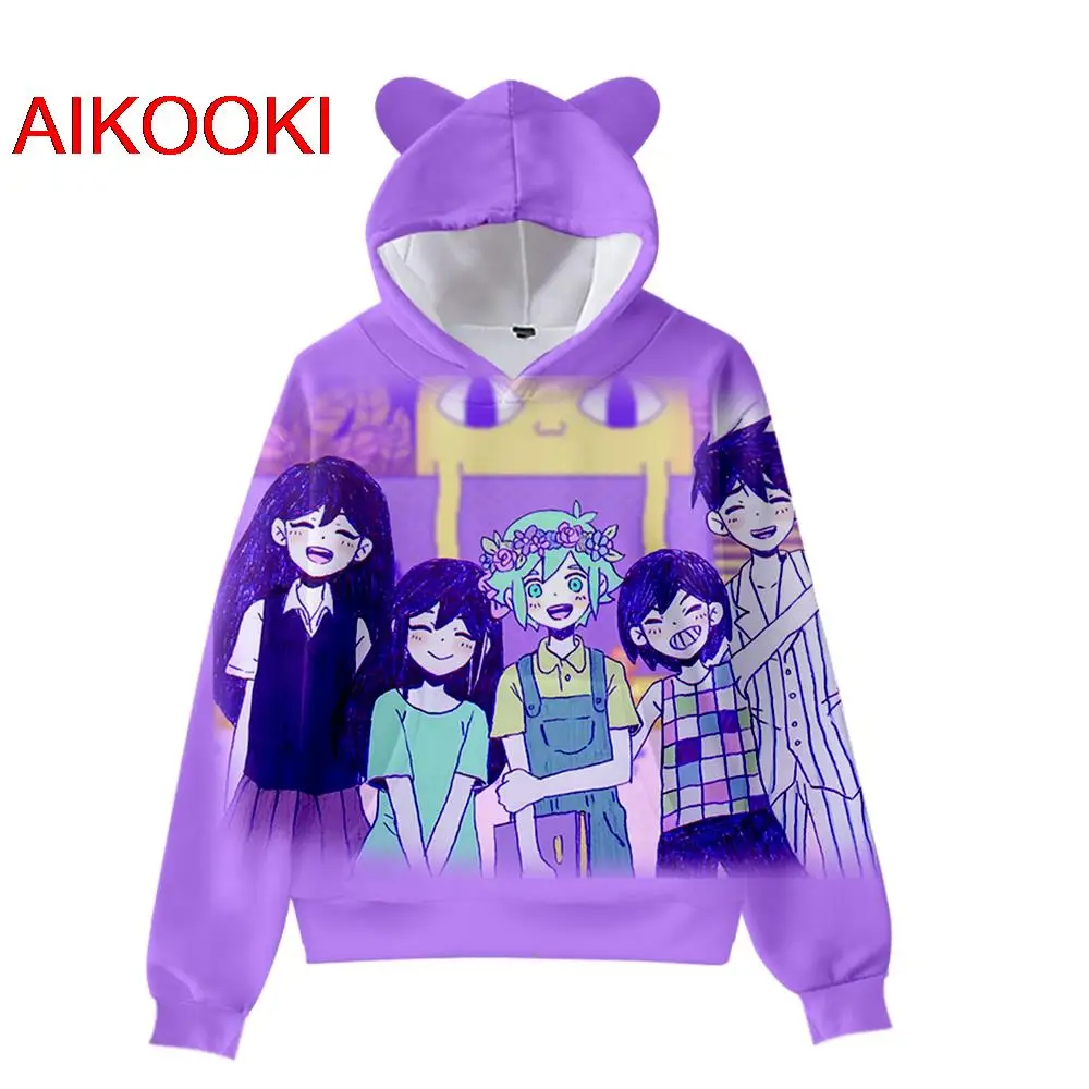 

Милые детские толстовки в стиле Омори для косплея, свитшоты, пуловер в стиле аниме Харадзюку, осенние зимние топы, свитшот для мальчиков и де...