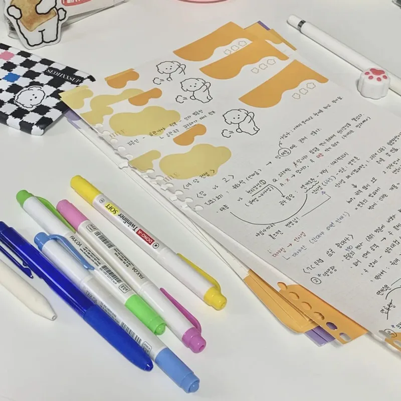 Cartoon Cute Fart Dog Memo Pad B5 Korean Ins Student Notebook Learning paper diary Kawaii Word Book 30 Sheets School Stationery |