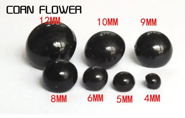 

6000pcs 4mm and 6000pcs 5mm and 6000pcs 6mm Mushroom Black Shank Buttons