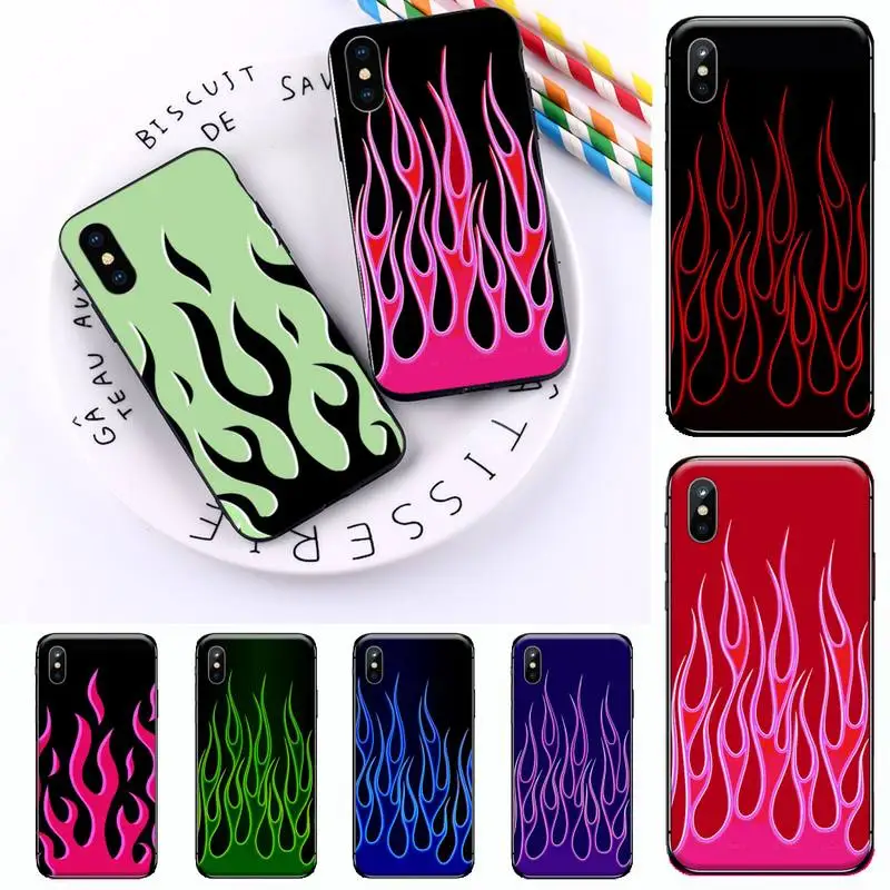 Corlorful flame art design luxury design Phone Case shell for iPhone 11 12 mini pro XS MAX 8 7 6 6S Plus X 5S SE 2020 XR