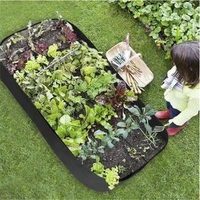 1pcs fabric raised garden bed square garden flower grow bag vegetable planting bag planter pot with handles for plants flower