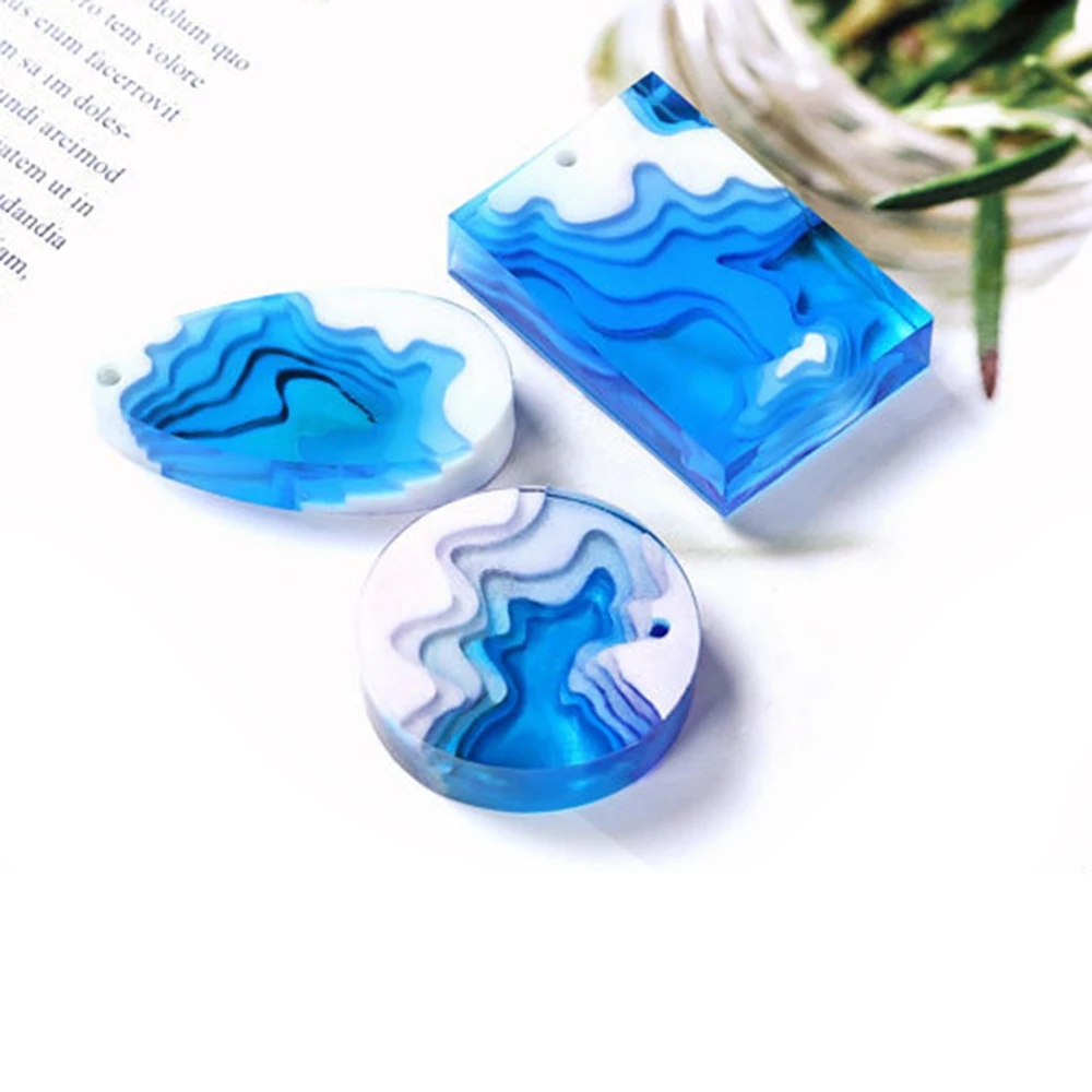 Ручная работа кристалл эпоксидный остров подвеска форма Женская лестница