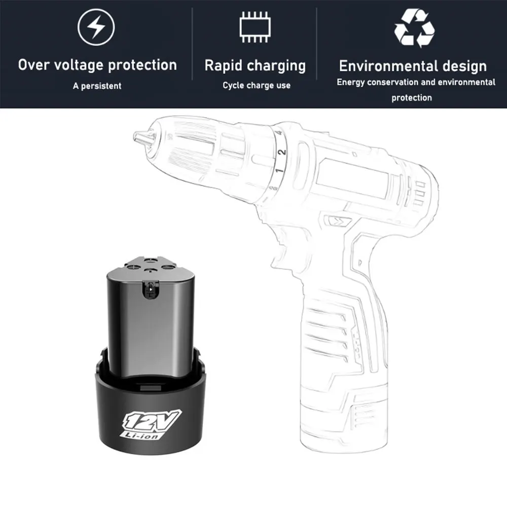 Аккумуляторные батарейки 12 В литий-ионные аккумуляторы для мини угловой
