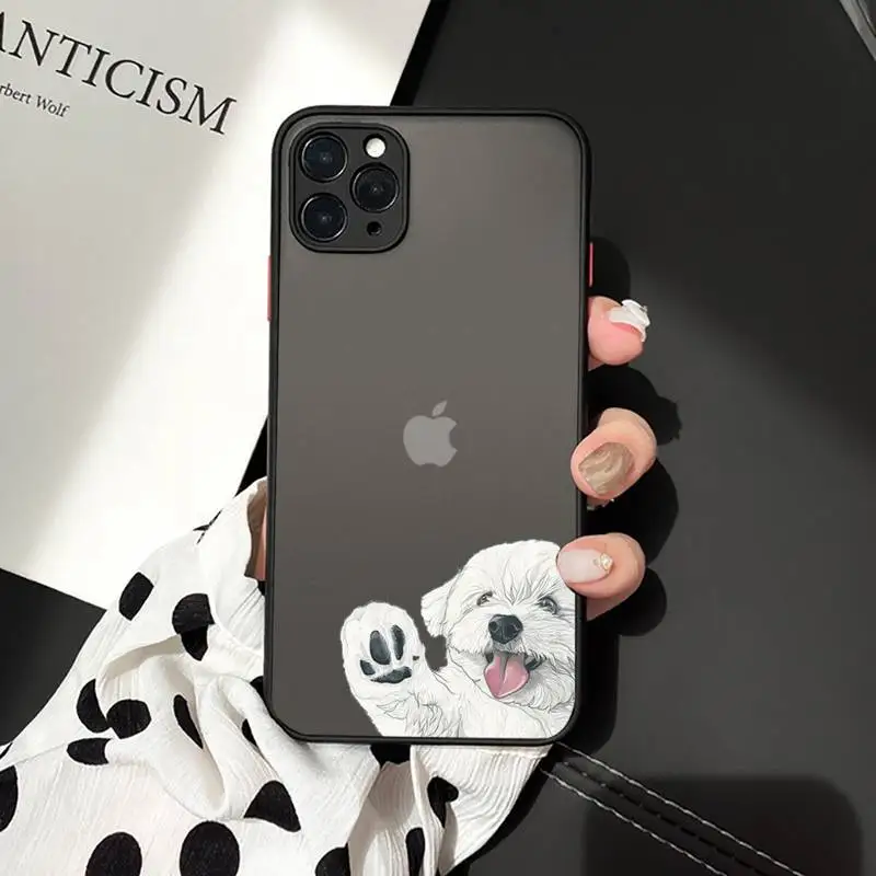 

Pug Dog French Bulldog Phone Case matte transparent For iphone 7 8 11 12 plus mini x xs xr pro max cover