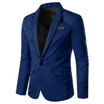 Новинка 2022, мужская приталенная куртка, деловой Повседневный пиджак, Свадебный блейзер