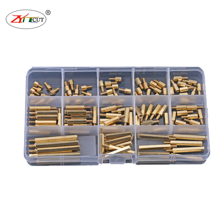 

M2 M2.5 M3 M4 Hexagon copper post screw set, Main board screw copper post for computer case,Nylon isolation pin