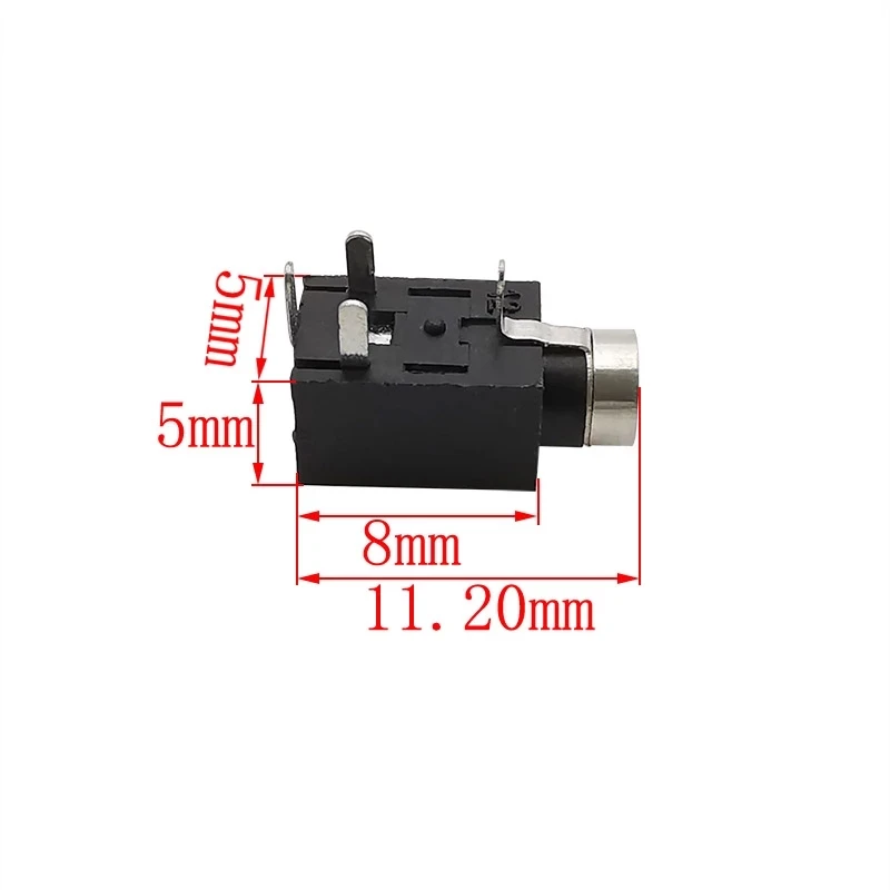 10 шт./лот PJ-210B 4-контактный разъем DIP 2 5 мм гнездовой аудиоразъем для наушников PJ210