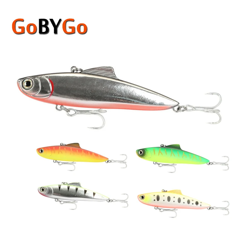GoByGo VIB Baits Sinking Fishing lures8.5cm 21.8g Hard Plastic Artificial Vibration Winter Ice Jigging Pike Bait Tackle Isca | Спорт и