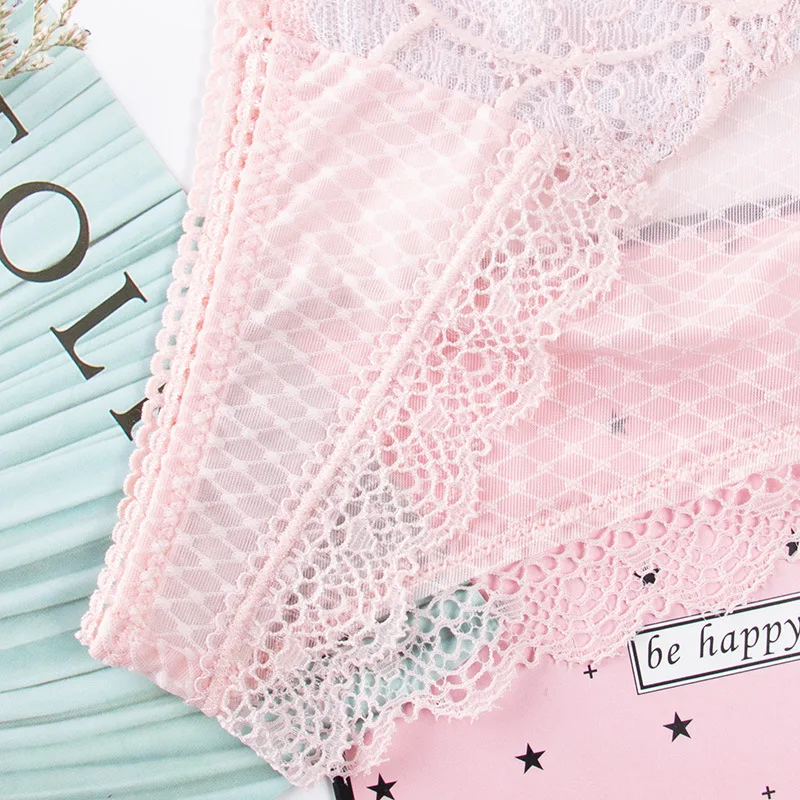 Roseheart женские модные синие хлопковые кружевные сетчатые трусики с низкой талией