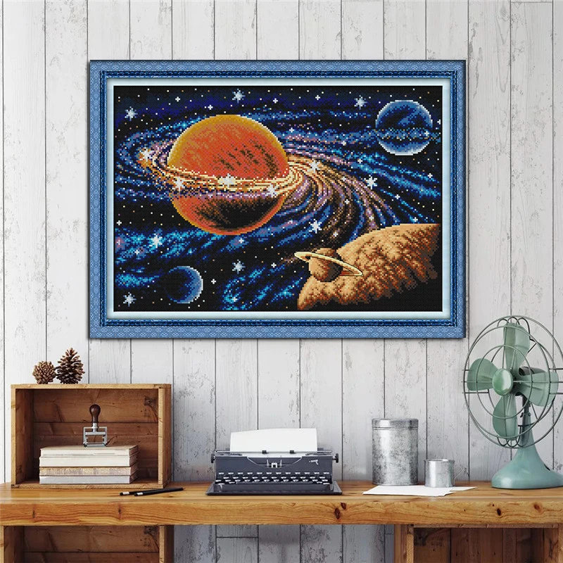 Joy Sunday Scenic Paintings Counted Printed on Canvas 11&amp14CT Cross Stitch Package Embroidery Needlework DIY Hand Accessory Home | Дом и