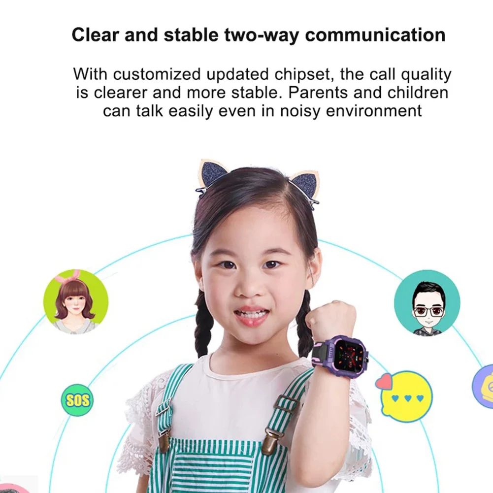 2021 kids smart watch for children sos call phone watch smartwatch use sim card photo waterproof ip67 kids gift for ios android free global shipping