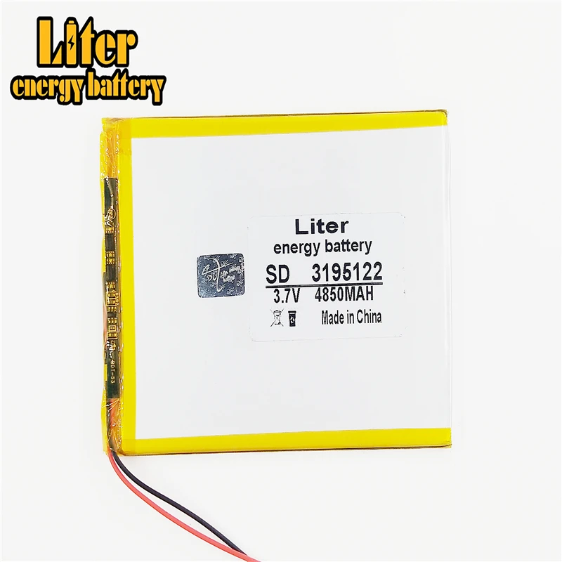 

3.7V 4850 mAh Li-polymer rechargeable Battery Lithium Li-Po 3195122 for Mobile Power MP5 Tablet PC GPS P