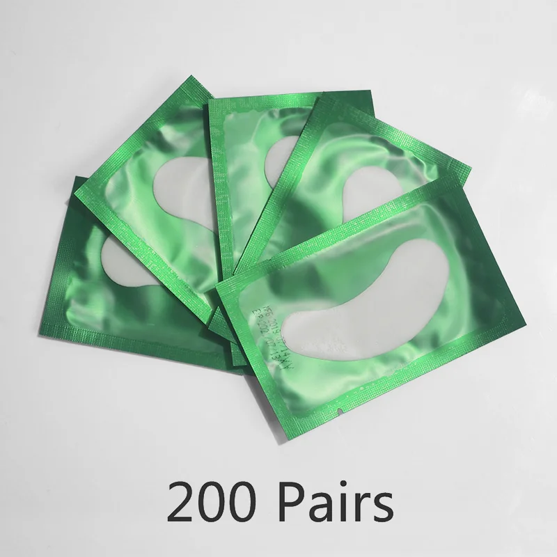 Green 200pairs 200 пар подушек для бумажные накладки для наращивания ресниц прививочные наклейки для глаз s ресницы под подушечками для глаз наклейки для глаз Косметические обертки - Цвет: Green 200pairs