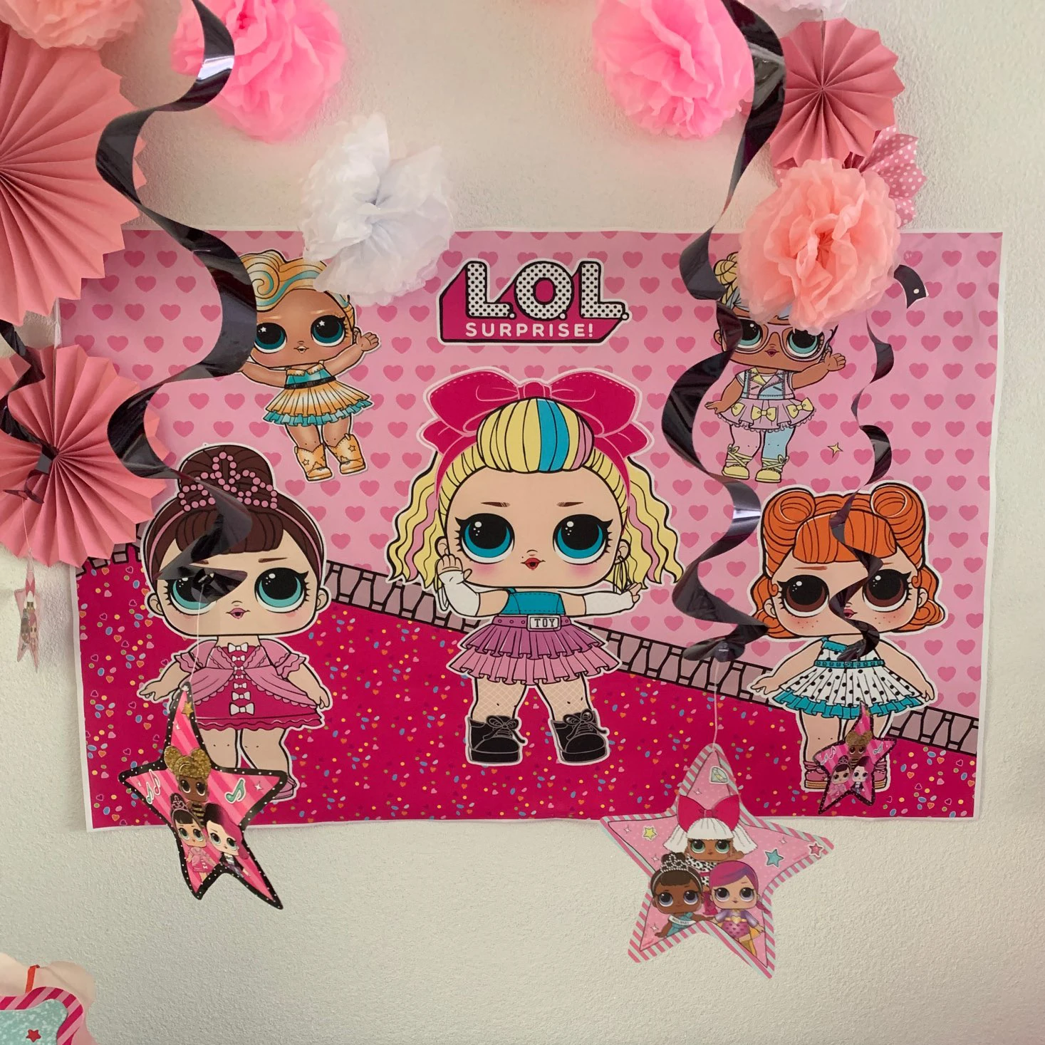 

New Original LOL Surprise Theme Background Cloth Children Party Birthday Decoration Layout Anime Figure Dolls Photographic Cloth